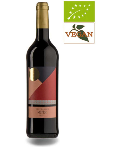 organic Mont Caillou Merlot Vin de Pays 2020 red wine