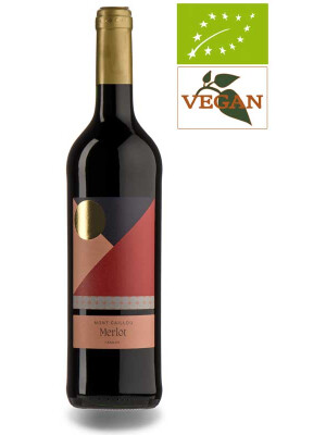 organic Mont Caillou Merlot Vin de Pays 2020 red wine