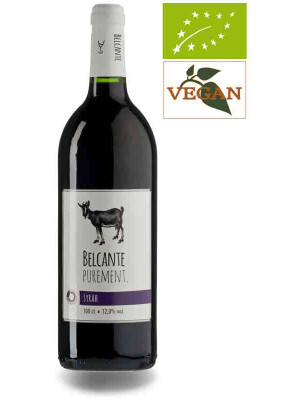 organic Belcante Syrah, Vin de Pays 2022 Red organic wine
