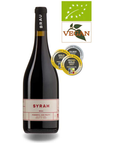 Organic Pure Syrah Vin de Pays 2021 red wine organic wine