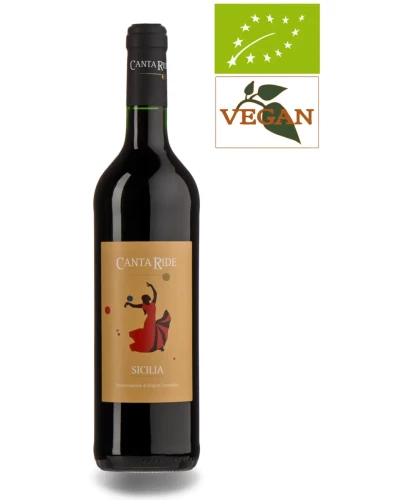 CantaRide Merlot - Nero dAvola DOP Sicilia 2021 red wine organic wine