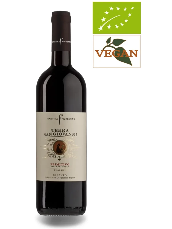 Primitivo Terra San Giovanni vegan organic red wine region Puglia