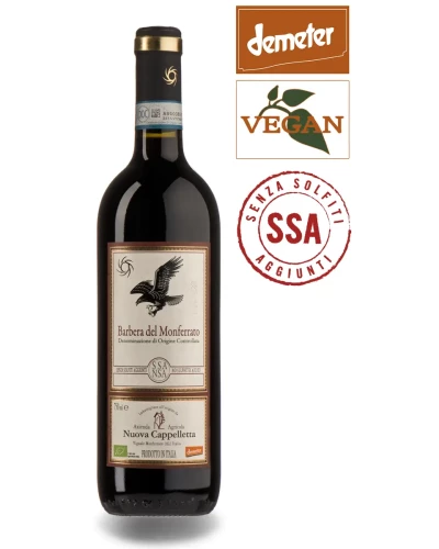 Bio Nuova Cappelletta Barbera del Monferrato SSA 500 2022 Red organic wine