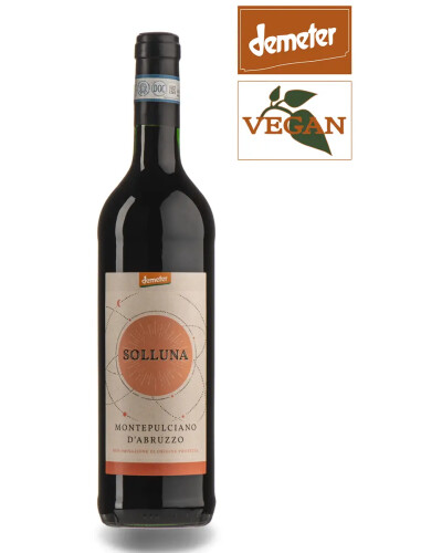 Solluna Montepulciano dAbruzzo DOC 2020 Red Wine Organic Wine